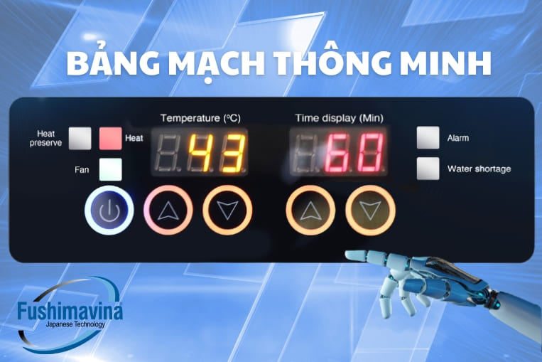 Tủ Sấy Dao Thớt 1 Cánh 2 Lớp Halogen 3 bảng mạch điều khiển thông minh