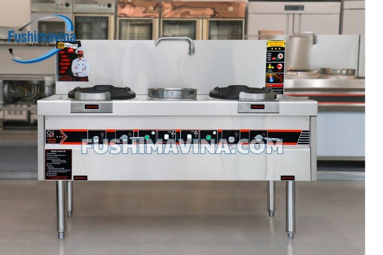 bếp á 2 họng 1 bầu nước