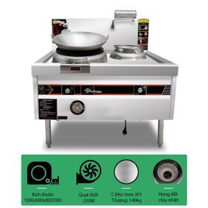 Bếp á họng đất 1 họng 1 bầu