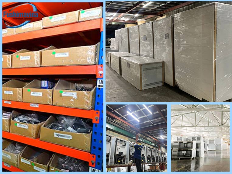 Kho hàng rộng lớn, sẵn linh kiện thay thế