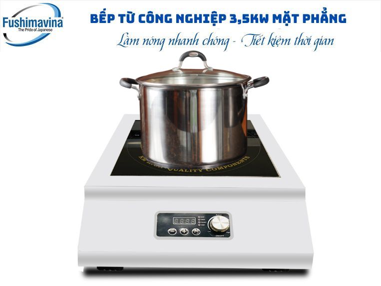 Bếp Từ Công Nghiệp Đơn 3.5KW Mặt Phẳng 4 Làm nóng nhanh, tiết kiệm thời gian