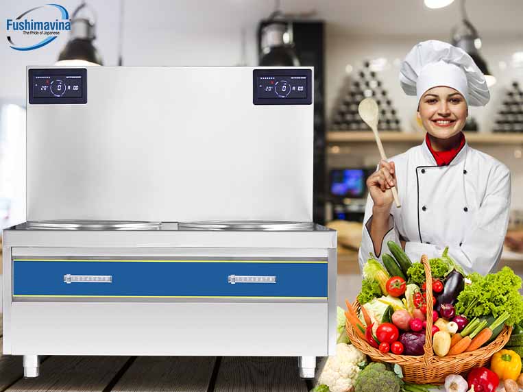 Bếp Từ Đôi Công Nghiệp 8KWx2 Mặt Phẳng 23 Tích hợp màn hình đèn led thông minh dễ dàng theo dõi chế độ cài đặt