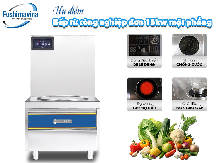 Bếp từ đơn 15kw mặt phẳng
