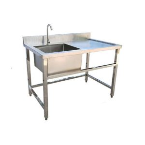 Chậu rửa đơn có chỗ để đồ