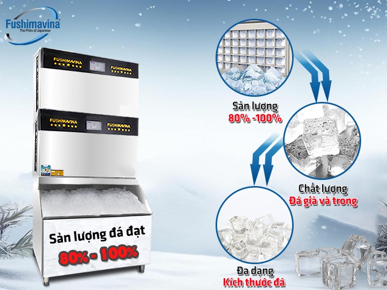 một số lưu ý khi lựa chọn máy làm đá viên 10 tấn