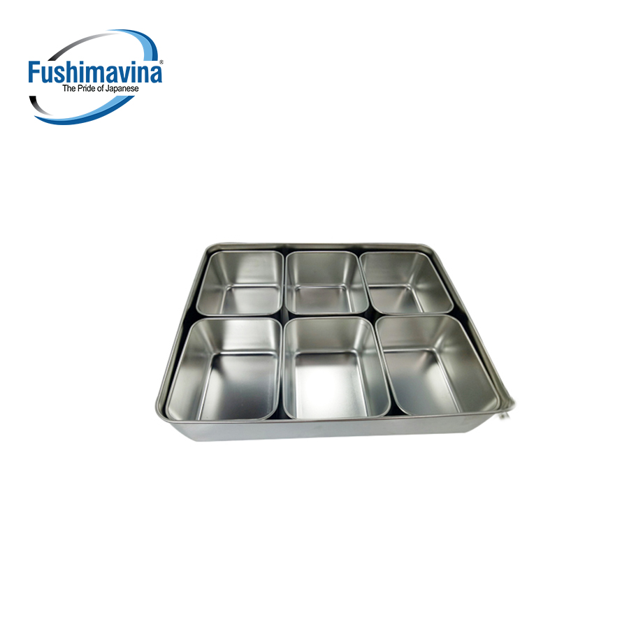 Khay gia vị 6 ngăn 2 khay gia vi 6 ngan