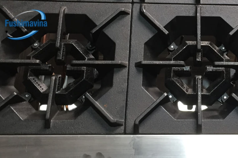 Bếp âu 2 họng chân cao FSM-BA2HGC 4 Kiềng gang chịu lực cao cấp