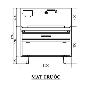 mat truoc bep tu don chao lien d800 30kw