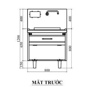 mat truoc bep xao don d500 12kw
