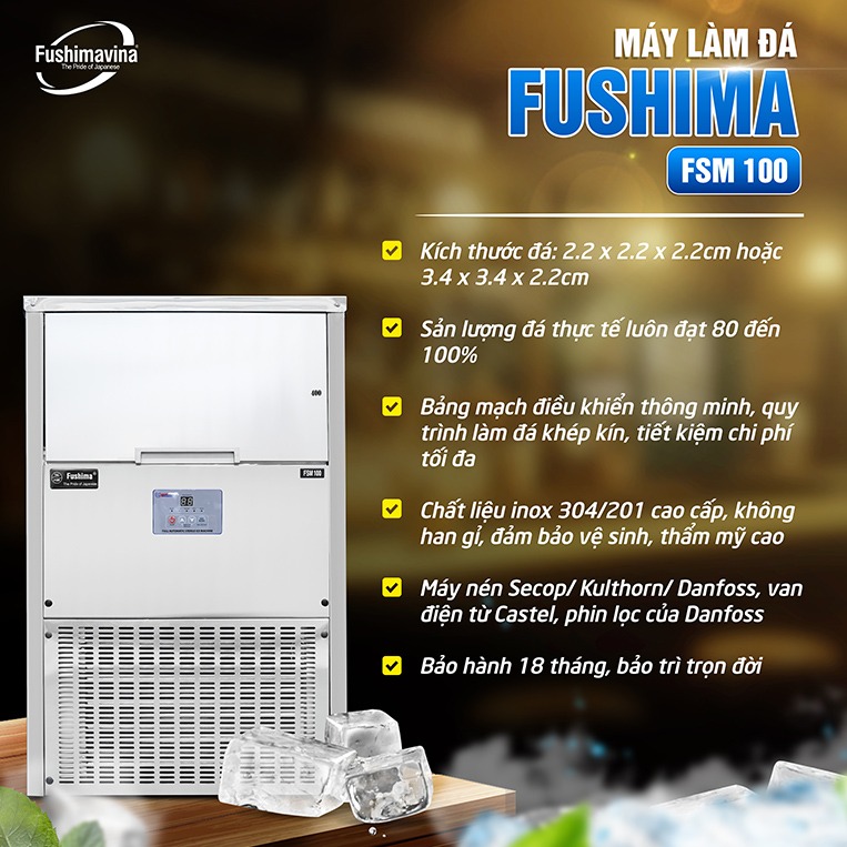 Máy làm đá viên 100kg