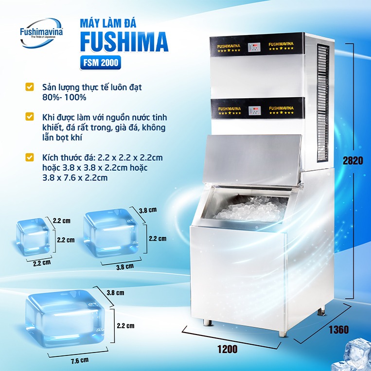 Máy làm đá viên 2 tấn