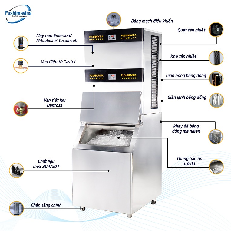 Linh kiện đều được nhập khẩu từ các hãng nổi tiếng