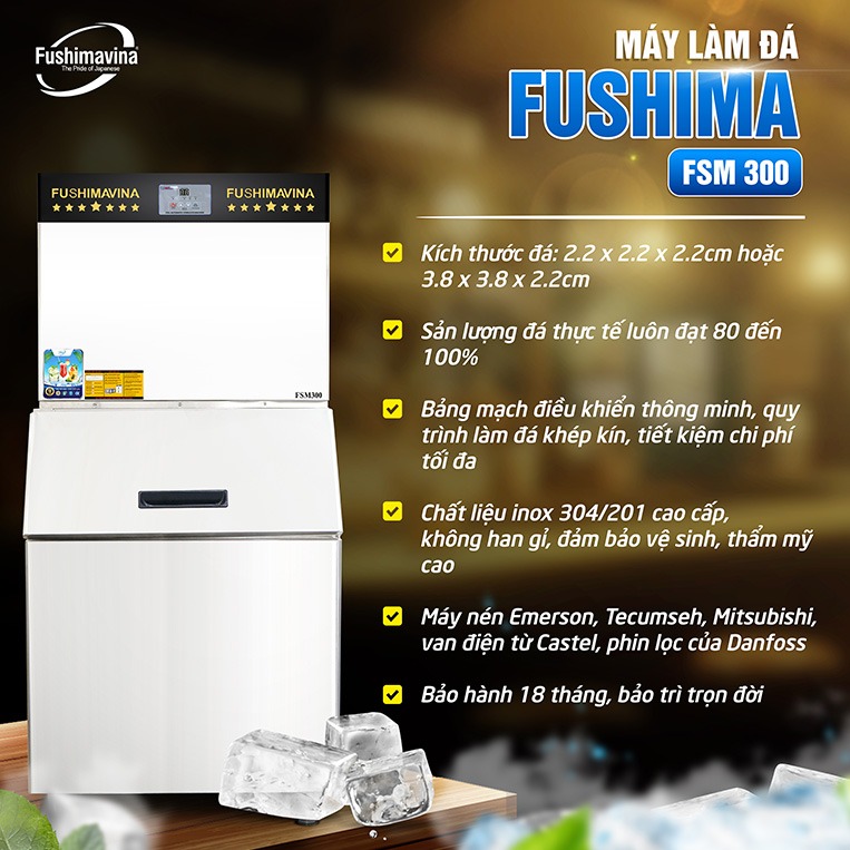 Máy làm đá viên 300kg