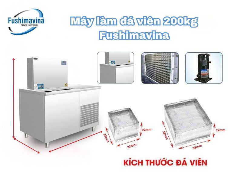 Máy làm đá cà phê 200kg dạng bàn 14 may-lam-da-ban-200kg-fushimavina-14