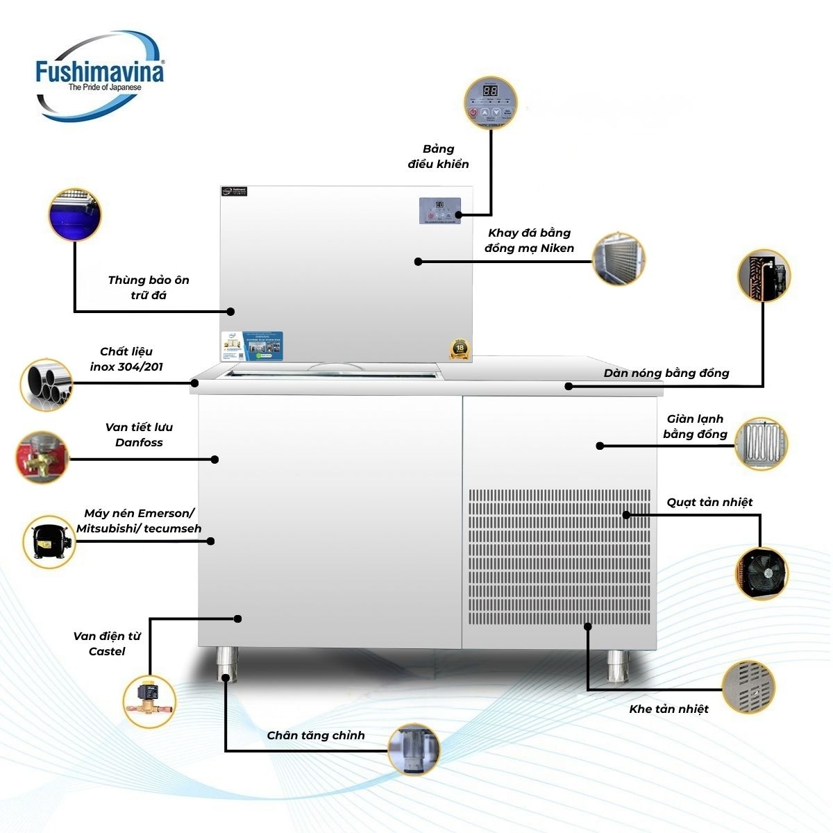 Máy làm đá cà phê 200kg dạng bàn 3 may-lam-da-ban-200kg-fushimavina-2