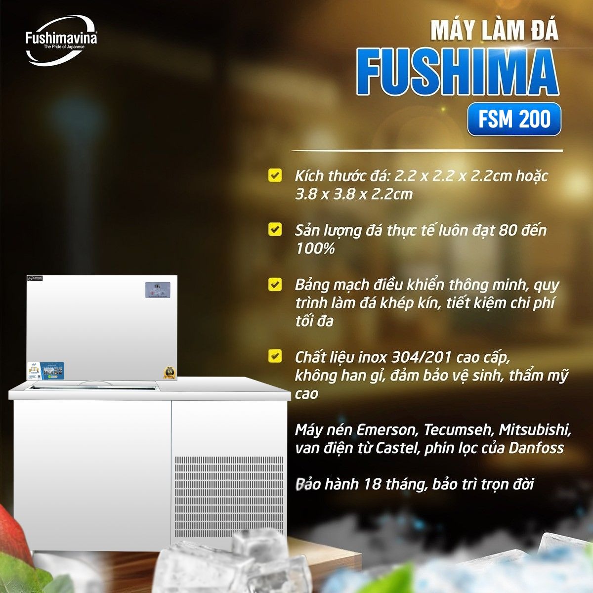 Máy làm đá cà phê 200kg dạng bàn 9 may-lam-da-ban-200kg-fushimavina-8