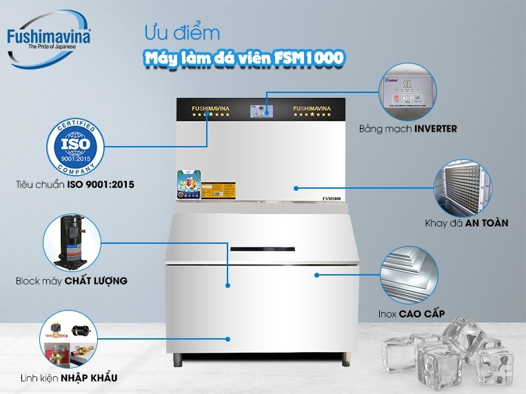 máy làm đá sạch công suất lớn