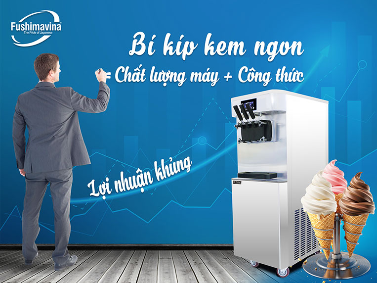 Cho chất lượng kem tươi tốt nhất với hệ thống khuấy mạnh mẽ
