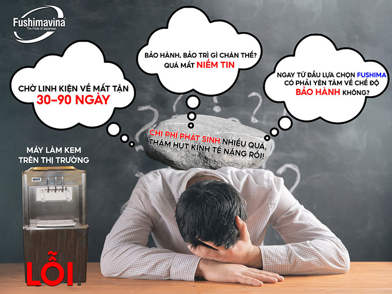 Máy Làm Kem Tươi 3 Máy Nén Dạng Đứng 13 Chính sách bảo hành 24 tháng, bảo trì sản phẩm trọn đời