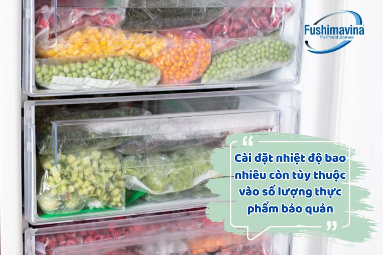 Tủ đông nên để số mấy? Gợi ý nền nhiệt độ bảo quản thực phẩm phù hợp 13 Điều chỉnh nhiệt độ tủ đông thích hợp với số lượng thực phẩm bảo quản