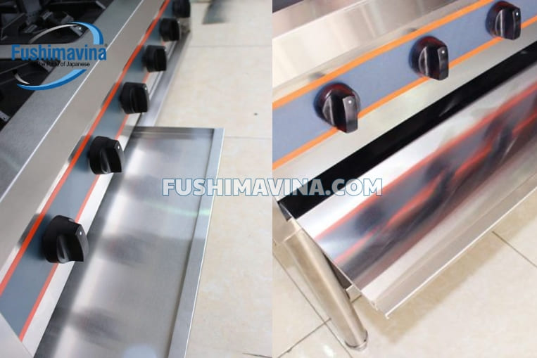 Bếp âu 6 họng chân cao 4 núm vặn tinh chỉnh linh hoạt