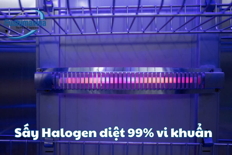 Tủ sấy bát đĩa gia đình Fushima đảm bảo an toàn sức khỏe 7 sấy diệt khuẩn 99%