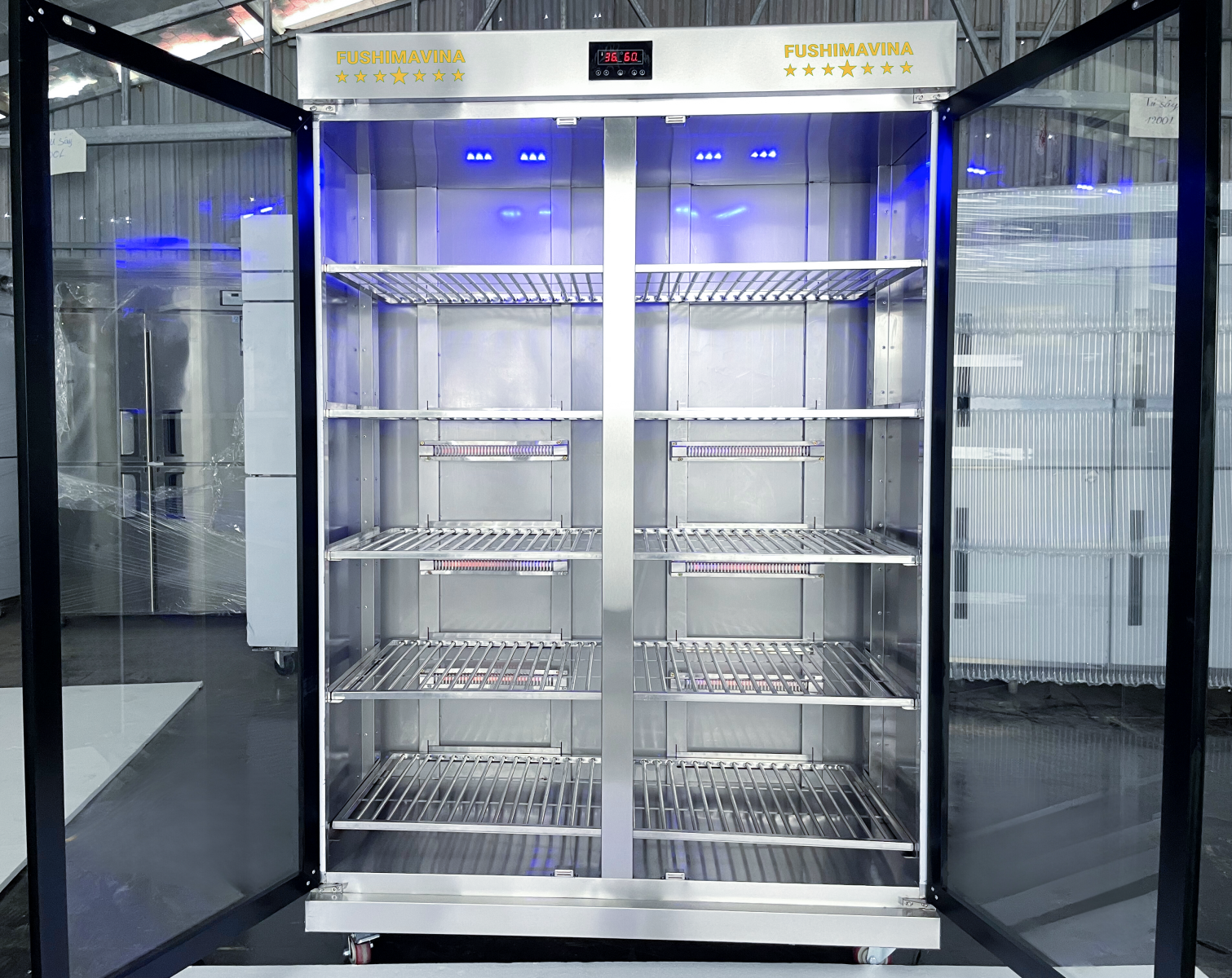 Tủ Sấy Bát Đĩa Cánh Kính 1200L 2 Lớp Quạt Gió 2 Tủ Sấy Bát Đĩa Cánh Kính 1200L 2 Lớp Quạt Gió - Ảnh 2