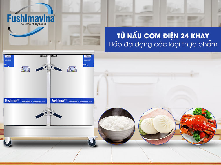 Tủ Nấu Cơm Điện 24 Khay 13 tủ cơm điện 24 khay fushima