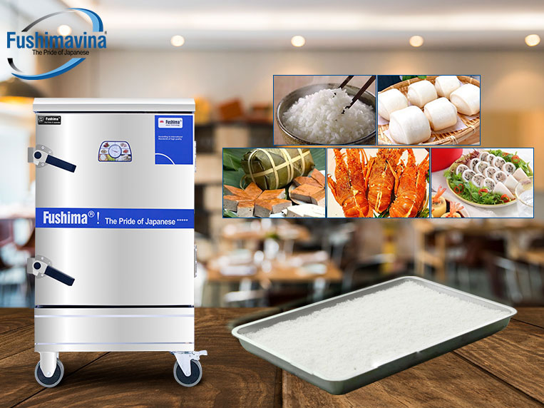 Tủ Nấu Cơm 8 Khay Điện 11 Tiết kiệm nhiên liệu