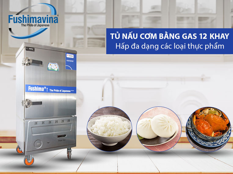 Tủ Nấu Cơm Gas 12 Khay 16 Nguyên lý hoạt động của tủ nấu cơm gas
