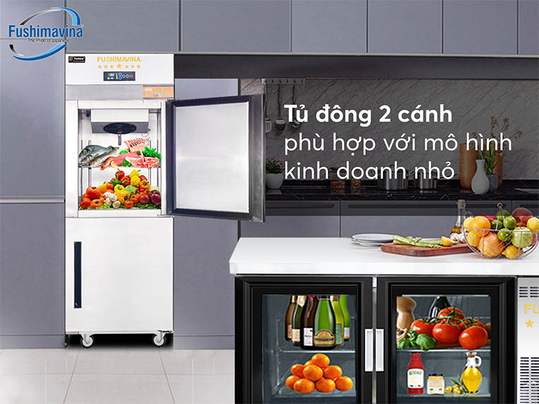 Mô hình kinh doanh phù hợp với tủ đông inox 2 cánh Fushima