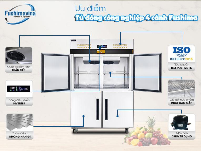 Linh kiện, cấu tạo và cơ chế của tủ đông Fushima
