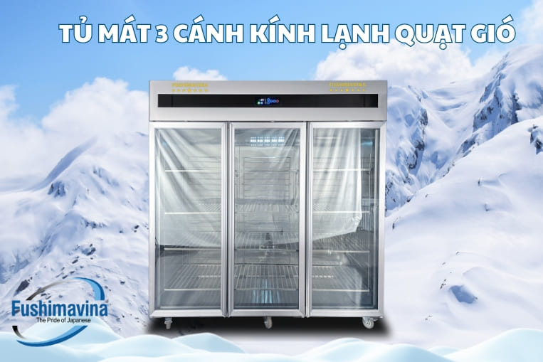 tủ 3 cánh kính quạt gió