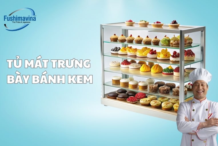 Cập nhật 3 mẫu tủ trưng bày bánh kem giá tốt, bền đẹp năm 2025 10 tủ trưng bày bánh kem cho nhà hàng siêu thị