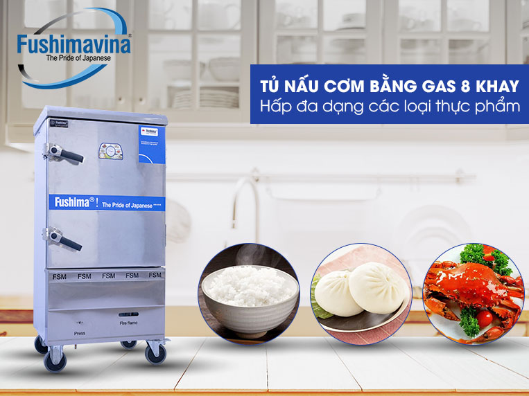 Tủ Nấu Cơm Gas 8 Khay 13 Dây chuyền sản xuất hiện đại