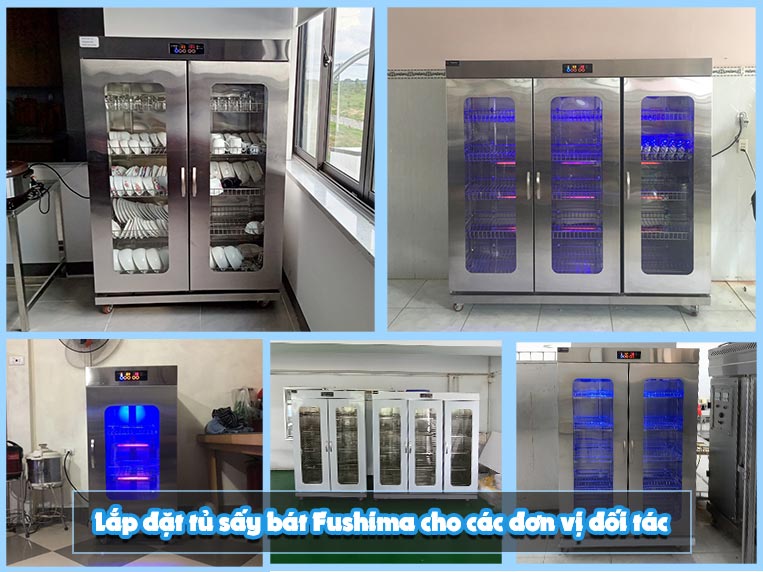 Khách hàng lắp đặt tủ sấy bát