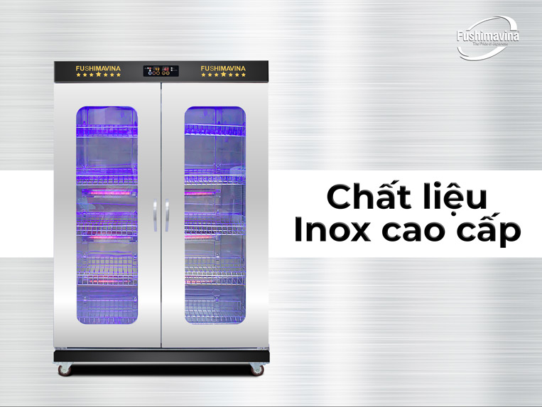 Tủ sấy bát 1200l cánh kính Fushima