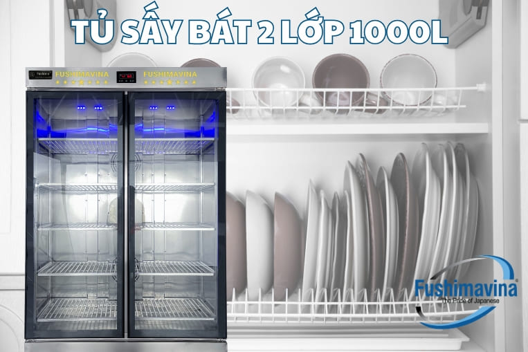 tủ sấy bát 2 cánh 2 lớp
