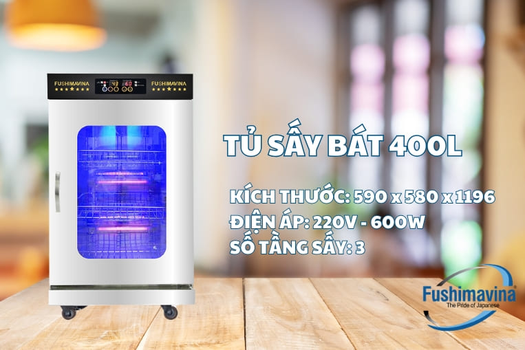Tủ sấy bát đĩa gia đình Fushima đảm bảo an toàn sức khỏe 9 tủ sấy 400L