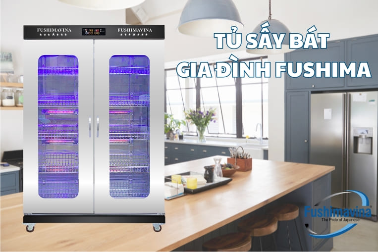 Tủ sấy bát đĩa gia đình Fushima đảm bảo an toàn sức khỏe 6 tủ sấy bát gia đình
