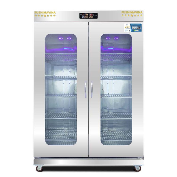 Tủ Sấy Bát Đĩa Cánh Kính 1200L 2 Lớp Quạt Gió 36 tu say bat quat gio 2 canh