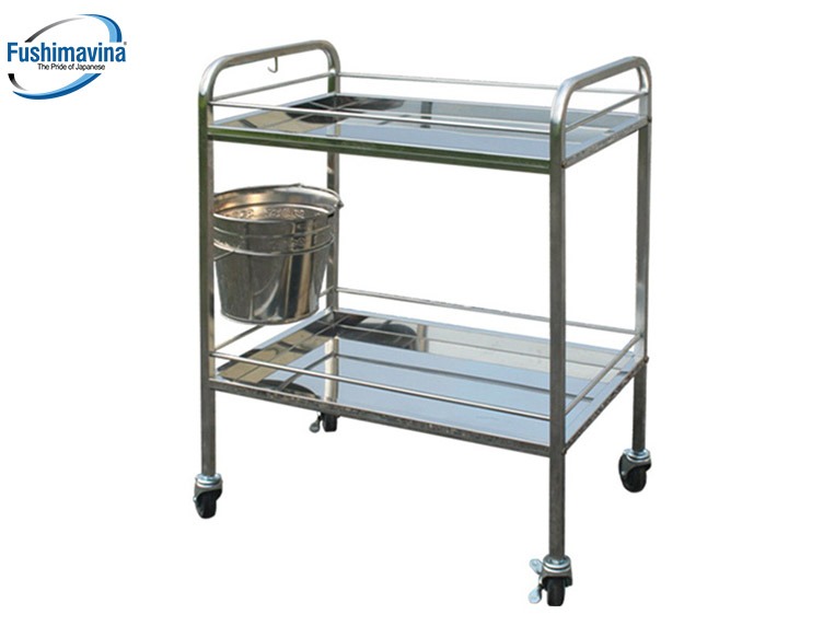 xe đẩy inox thường đi kèm phụ kiện