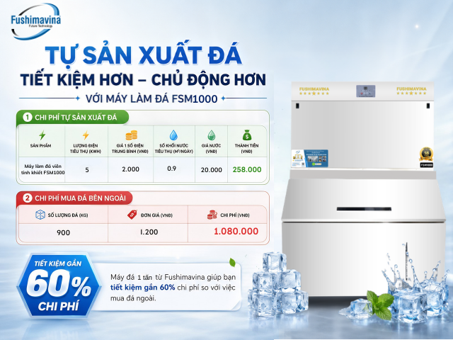 Máy làm đá cà phê 1 tấn 9 fsm1000cf-giup-tiet-kiem-chi-phi