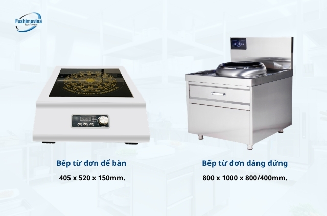 Tổng hợp kích thước bếp từ: Từ nhu cầu gia đình đến bếp công nghiệp 5 Kích thước bếp từ đơn Fushimavina