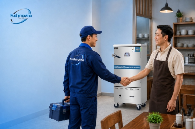 Chính sách bảo hành và hỗ trợ kỹ thuật cho tủ cơm gas YW-100 Fushimavina