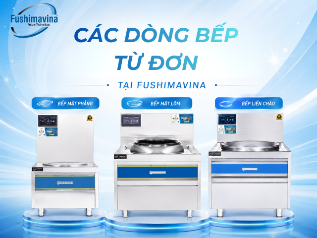 Phân loại bếp từ đơn công nghiệp Fushimavina