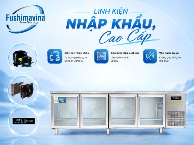 Tủ bàn lạnh, bàn mát 2m3 cánh kính quạt gió 27 fsmblckq2m3-linh-kien-cao-cap