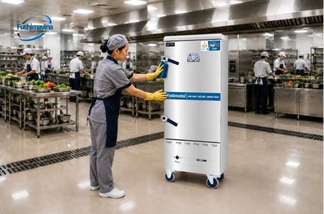 Tủ cơm gas 10 khay inox cao cấp