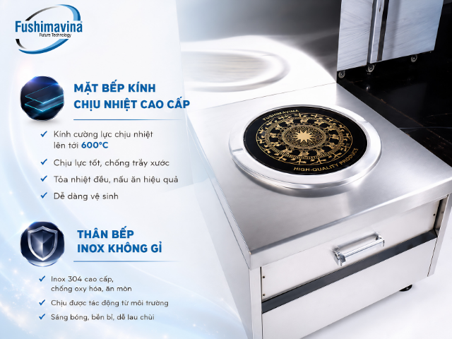 Thiết kế khung vỏ inox 304 và mặt kính cường lực cao cấp
