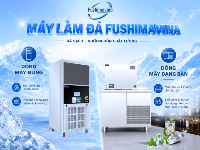 Phân loại máy làm đá bia Fushimavina theo thiết kế